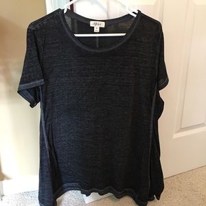 Women’s Plus sheer black t-shirt from Macy’s